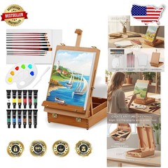 Beechwood Easel Paint Set – 27pc Acrylic Art Supplies for Pros