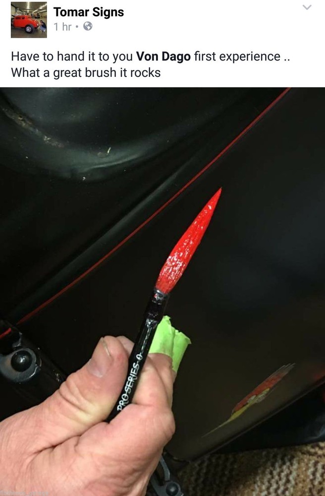 “Pro Series” PREMIUM # 0 Pinstriping Sword Brush – by Von Dago – Now Public!!!