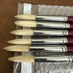 Vintage Artist Paint Brush Lot Marx Brush J-5 Stain Round 8