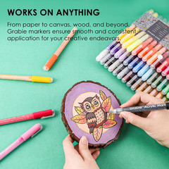 Acrylic Paint Pens Markers, 48 Colors, 0.7 Mm, Extra Fine Tip Drawing Markers, P