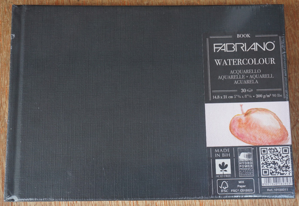 Watercolour 30 Sheet Sketchbook Fabriano Aquarello 200gsm, 5 3/4 x 8 1/4, NEW