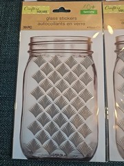 Lot 4 Crafter’s Square Glass Stickers Jar Silver Diamonds 156 Pieces New Pge-708
