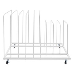 White Painting Drying Rack Art Storage Rack Display Stand w/ 4 Universal Wheels