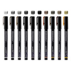 Water Based Acrylic Ink Metallic Series Markers GM-Set