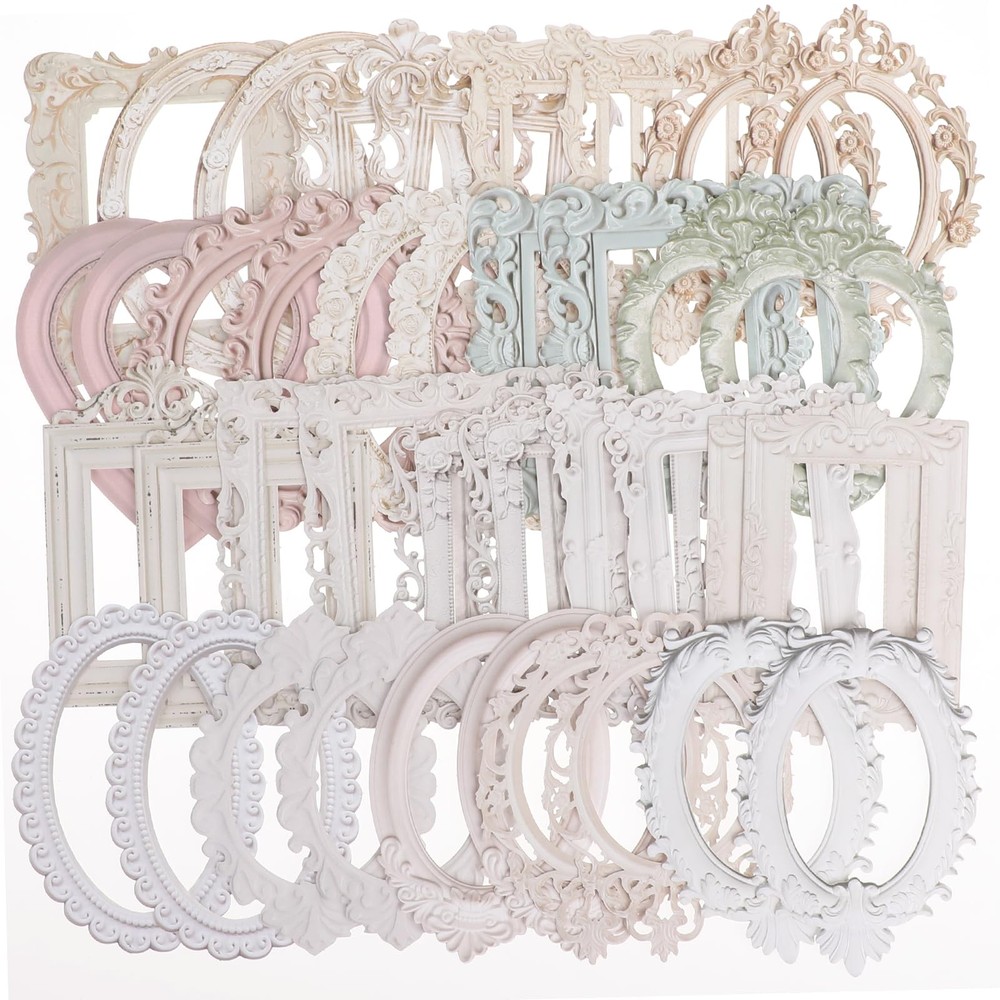 40Pcs Scrapbook,Lace Frames Scrapbook Paper Scrapbooking 14 x 20 cm, colorful