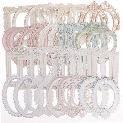 40Pcs Scrapbook,Lace Frames Scrapbook Paper Scrapbooking 14 x 20 cm, colorful