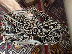 Vintage Carved Wooden and Wood and Metal Textile Wall Clay Stamps India