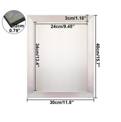 2 Pack Aluminum Silk Screen Printing Screens 12 x 16 Inch 30*40cm, white