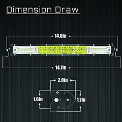 12 Inch Slim LED Light Bars for Truck, 12V 24V 120W 10000lm 12 Inch 2 Pack