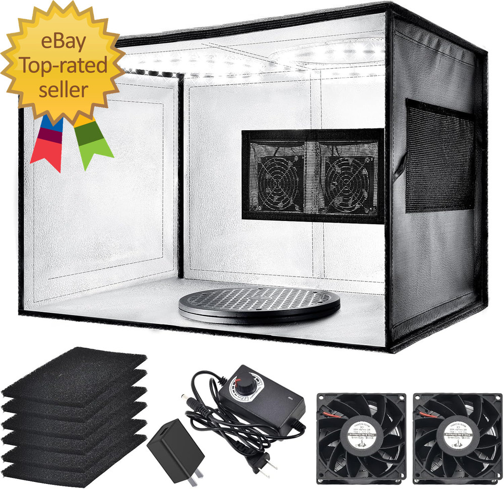 Airbrush Spray Booth with Dual Exhaust Fans,Portable Airbrush Paint Booth for Ai