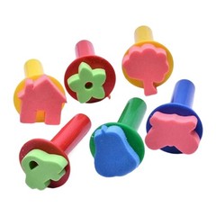 6 Pieces Kids Paint Sponge Stamps Set Drawing Tools for Kids Children Boys