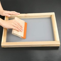 Caydo 3 Pieces 3 Sizes Screen Printing Squeegee, 75 Durometer 3Sizes, Orange