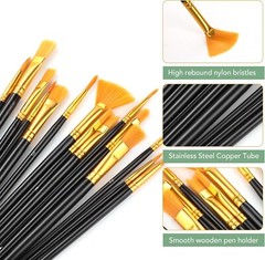 Best Model Miniature Paint Brushes Small Detail Art Paint Brush with Set 15 Pcs