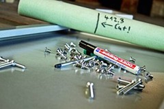 Permanent Marker Pen with Chisel Tip, Quick-Drying Permanent Marker, Blue
