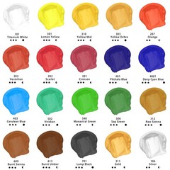 Professional Acrylic Paint Set, 20 Primary Colors (120ml / 4.05oz) Tubes, Art…