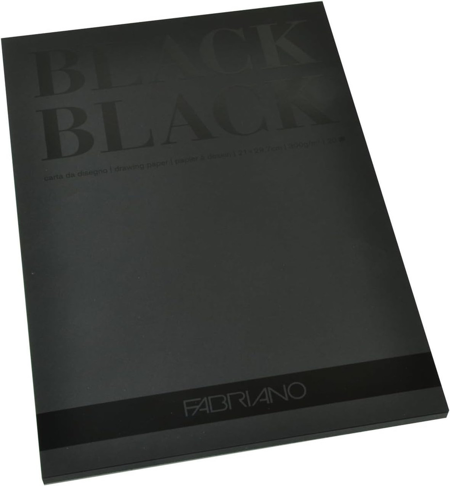 Honsell 19100390 Black Pad Deep Black Paper with Matt Uncoated Surface 300 G/M²
