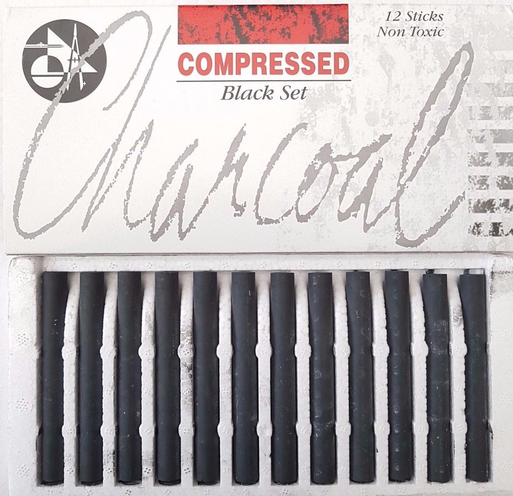 Jakar Artists Compressed Charcoal Pastels Stick Sets Coloured White Black Chalk