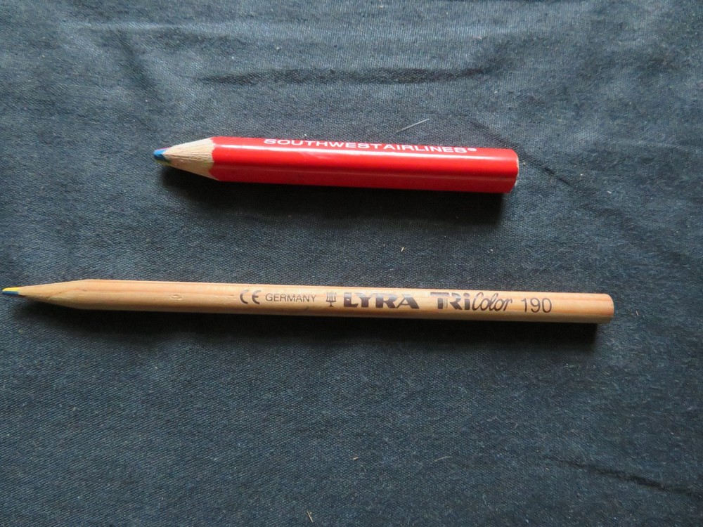 Lot of Two Multicolor Art Pencils: Lyra TriColor 190, Southwest Airlines 4-Color