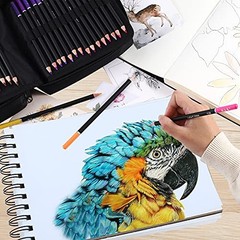 Colored Pencils Kit, Oil-Based Soft Core Art Supplies for Adults and 72