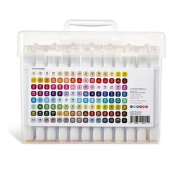 KINGART 120 Count Double Ended Art Markers Alcohol Based Fine and Chisel Tips