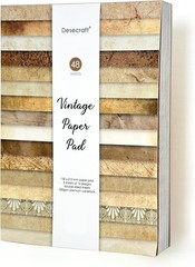 48 sheets Vintage Antique Scrapbooking Cardstock 5.9 x 8.27 inches, beige