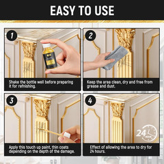 Liquid Gold Leaf Paint Metallic Finish Multi Surface High Gloss Rich Gold Paint