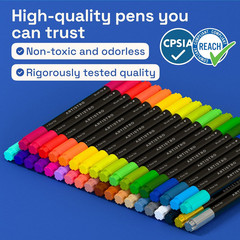 36 Acrylic Paint Markers – Paint Pens for Drawing – for Fabric, Rock, Glass, Woo