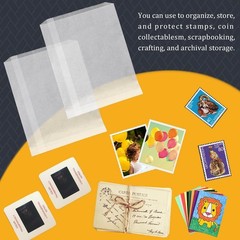 100 Pack 8×10 Glassine Envelopes Photo Print Document Storage