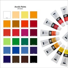 Artist Acrylic Paint Set Beginners Multi Media Art Supplies Durable Vivid Colors