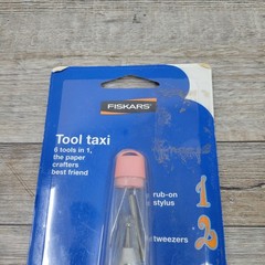 Fiskars Tool Taxi 6 Tools in 1 NEW PINK 2006 Compact Case Craft Scrapbooking F