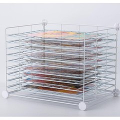 Art Drying Rack Removable Shelves ，Wall Art Drying Rack，Art Organizer for Kid…