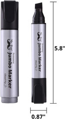 – Jumbo Permanent Markers 4 Pack Assorted Color Chisel Tip Large King Colo