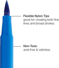 Watercolor Brush Marker Set – 36 Vibrant Colors with Flexible Tips & Case