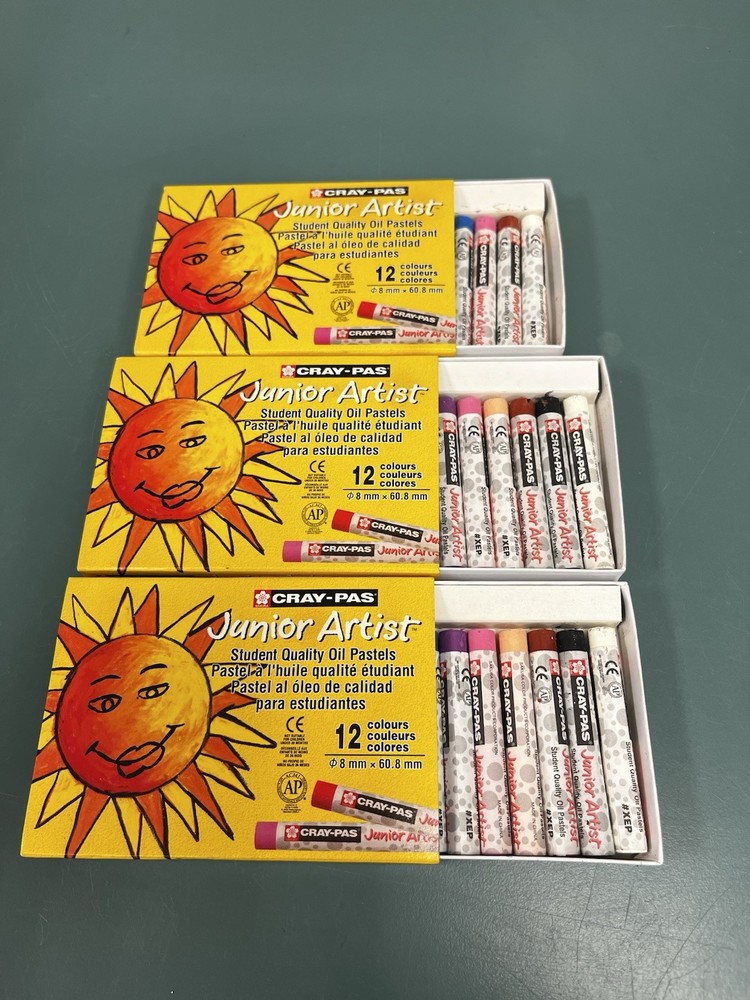 Cray-Pas Junior Artist Oil Pastel Set Soft Oil Pastels for Kids & Artists Lot 3