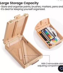 MERRIY Artist Acrylic Paint Set, Painting Supplies Kit with 12 Colors 29 Pieces