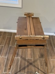 Jullian Vintage Wooden French Sketch Box Portable Easel, Made in France