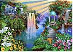 F211 Diamond Painting Kits Waterfall