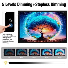 Zocelight A1(35.4”x 23.6”) Large Rechargeable Light Pad for Diamond Black