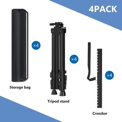 4 PACK Portable Easel Art Painting Display Stand Tripod Height Adjustable Black