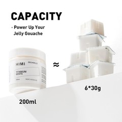 HIMI Gouache Refill Paints,White Color(200 ml Bottles), Non Toxic Paint for C…
