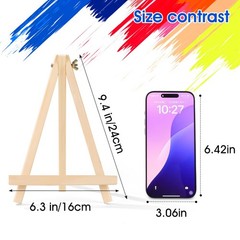 AROIC 9 inch Easel for Painting, 6 Pack Wooden Easel Stand for Sign, Tabletop