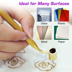 2Pcs Fine Line Fluid Writer Paint Applicator Pens with 0.5mm and 0.7mm Stem T…