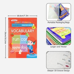Magic Grooved Writing Practice for Ages 3-8, Grooved Handwriting Practice