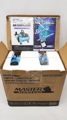 Master KIT-SP420 Airbrush Super Cool Runner Air Compressor 3 Airbrush Kit