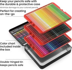 72 Color Soft Wax-Based Colored Pencils Set