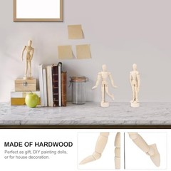 Artists Wooden Manikin Jointed Mannequin: 12 Pack 4.5 Inch Artist 12PCS