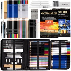 Art Supplies Drawing Pencils Set – 76 Pack Pro Sketching Kit with Sketchbook …