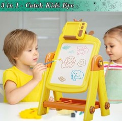 Easel for Kids, Kid Art Easel, Toddler Easel White Board, Building Blocks Tetris