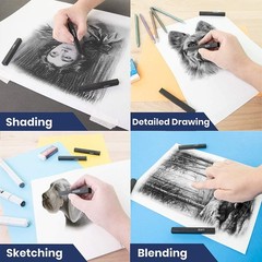 Artist Compressed 1 Count (Pack of 6), 6pcs compressed charcoal sticks