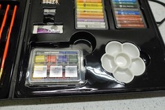 Daler-Rowney Simply Acrylic Paint Set pencil brushes with case Artist kit